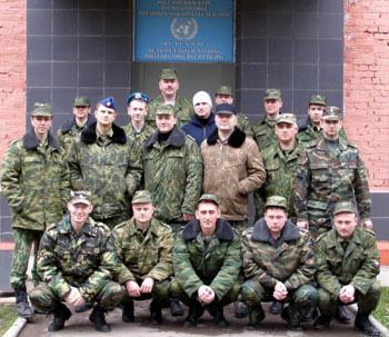 Курсы военных наблюдателей ООН "Выстрел". Солнечногорск, 2007 год. Руслан Губайдуллин в первом ряду крайний слева
