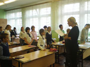 Фото Светланы Кебиковой. Акция "Встань и действуй!" в школе № 1150 г.Зеленограда
