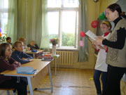 Фото Маргариты Болотовой: Акция "Встань и действуй! в средней школе № 845 г.Зеленограда