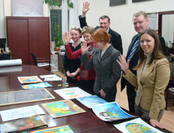 Фото Валерия Гергеля. Голосование жюри конкурса 26 января в Информационном центре ООН в Москве