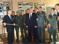 Photo: Lecture at the Museum of Peace-keeping Operations performed for international peacekeepers and the delegation of the Ukrainian General Staff.